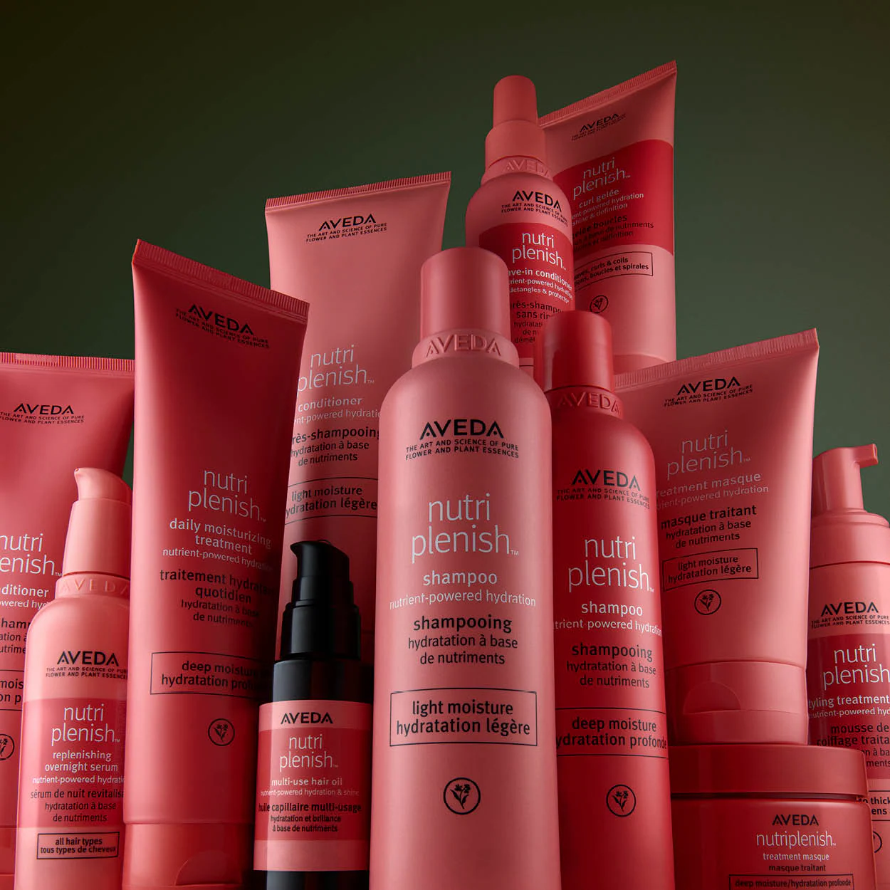 Lavish dry hair with hydration featuring nutriplenish